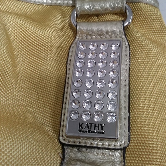 Kathy Van Zeeland Summer Yellow Canvas Hobo Bag *EUC* - Picture 9 of 12